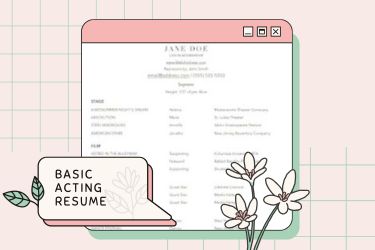 Basic Acting Resume Template (No Contact Info)
