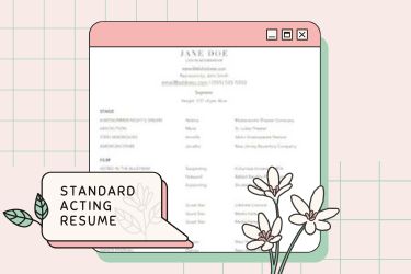 Standard Acting Resume Template
