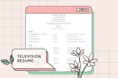 Television Acting Resume Template